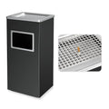 BEAMNOVA Trash Can Indoor Outdoor Black Stainless Steel Commercial Garbage Can by BEAMNOVA