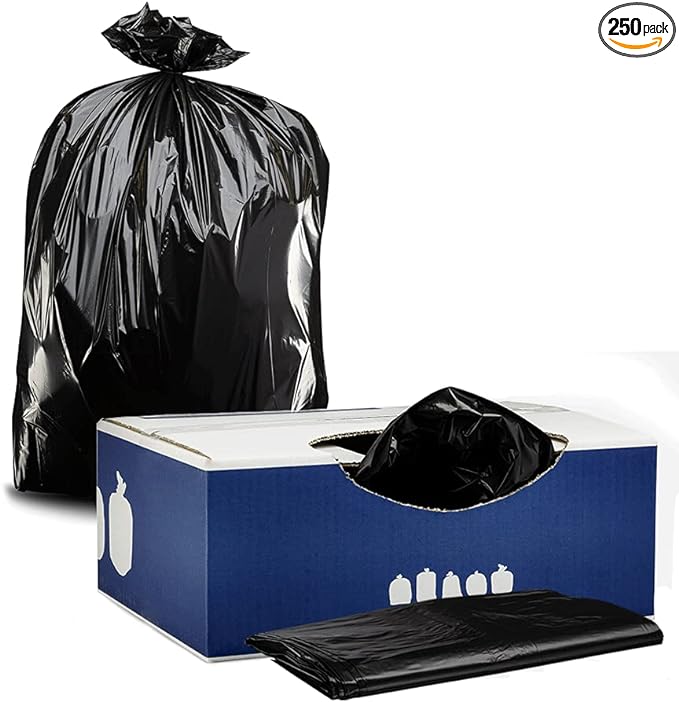 Plasticplace - W14LDB 12-16 Gallon Trash Bags │ 1.2 Mil │ Black Garbage Can by Plasticplace