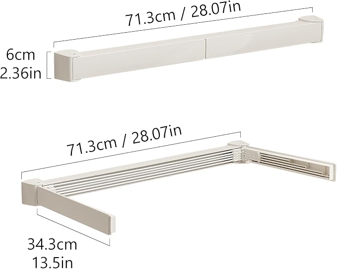 JOOM Laundry Drying Rack Collapsible, Wall Mounted Drying Rack, Clothes Drying - Image 3