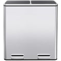 AthLike 60L Dual Trash Can, Stainless Steel Kitchen Garbage Can, Double by AthLikeforEveryone
