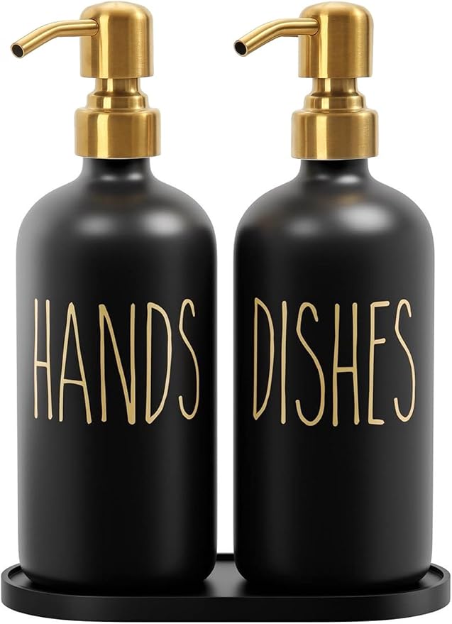 MOMEEMO Kitchen Soap Dispenser Set, Contains Hand and Dish Soap Dispenser by MOMEEMO