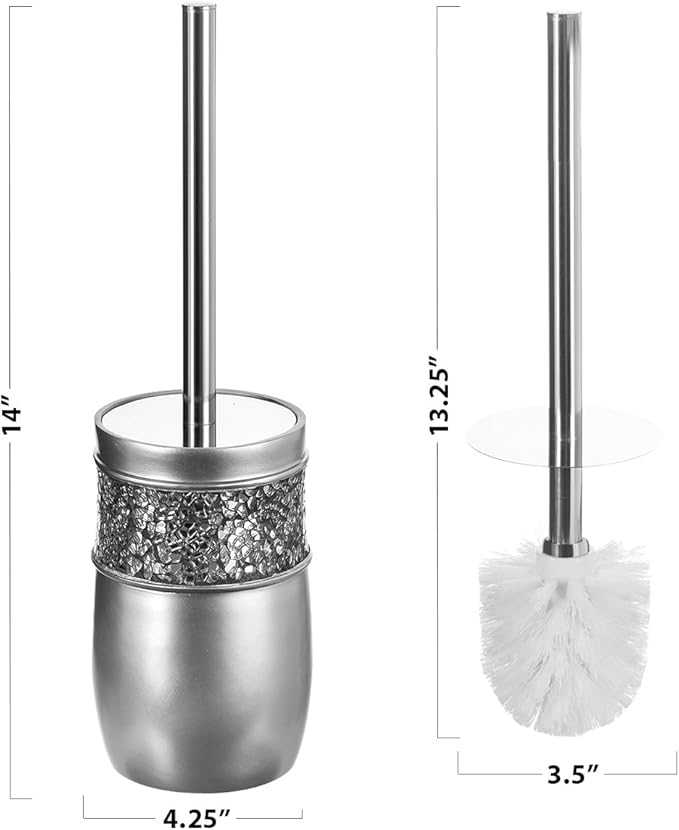 Crackled Glass Toilet Brush - Image 3