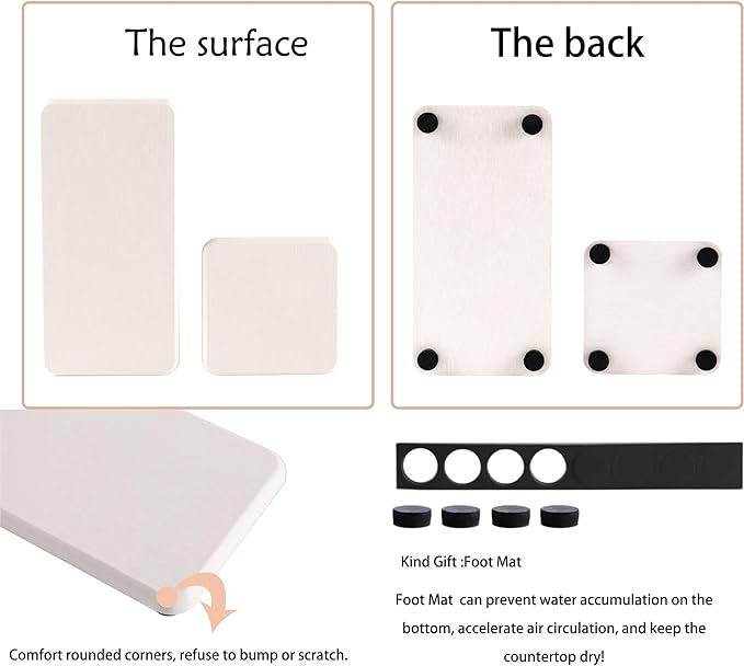 Set of 4 Water Absorbent Diatomite Coasters, Diatomaceous Earth Kitchen Soap - Image 4