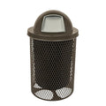 COATEDOUTDOORFURNITURE RDT-TXTBRW Heavy Duty 32 Gallon Round Trash Receptacle by CoatedOutdoorFurniture