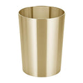 mDesign Stainless Steel Round Metal Trash Can, Small 2.8 Gallon Wastebasket by mDesign