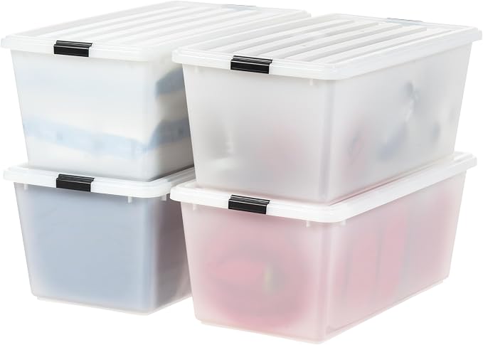 IRIS USA 91 Qt Stackable Plastic Storage Bins by IRISUSA