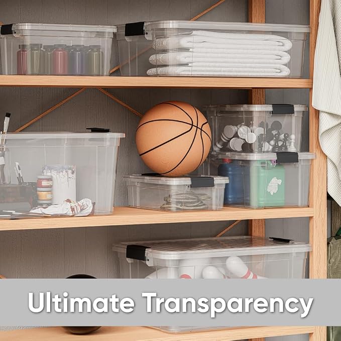 Superio Storage Bins with Lids, Stackable Totes, BPA Free, Odor Free, Organizer - Image 6