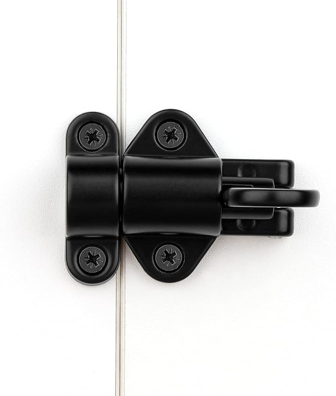 3 Packs Self-Closing Latches，Black Spring Door Lock，Resilient Bolt Latch - Image 3
