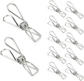 Laundry Clothes Pins Clips 50 Pack, Stainless Steel Heavy Duty Laundry Peg by BONYCUST