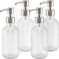 Cornucopia Brands 8-Ounce Clear Glass Boston Round Bottles w/Stainless Steel by CornucopiaBrands