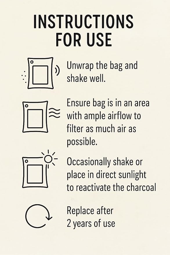 1000g Large Bamboo Charcoal Air Purifier Bag - Image 6