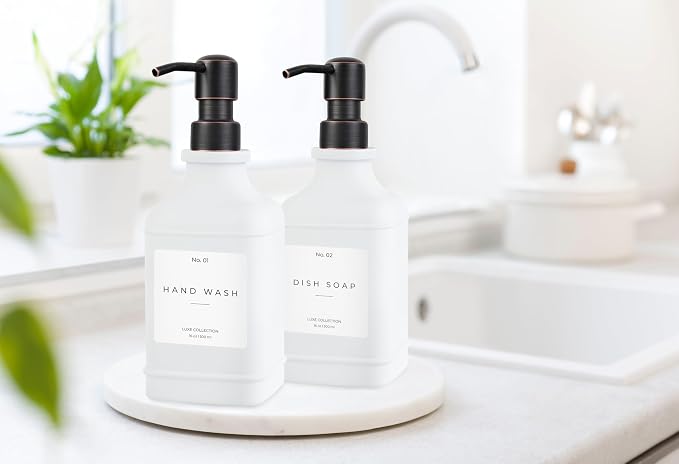 Emerson Essentials Soap Dispenser, Dish Soap Dispenser, Farmhouse Bottles - Image 4