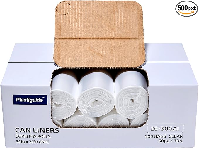 20-30 Gallon Trash Can Liners, for Outdoor, Commercial and Industrial Use by Plastiguide