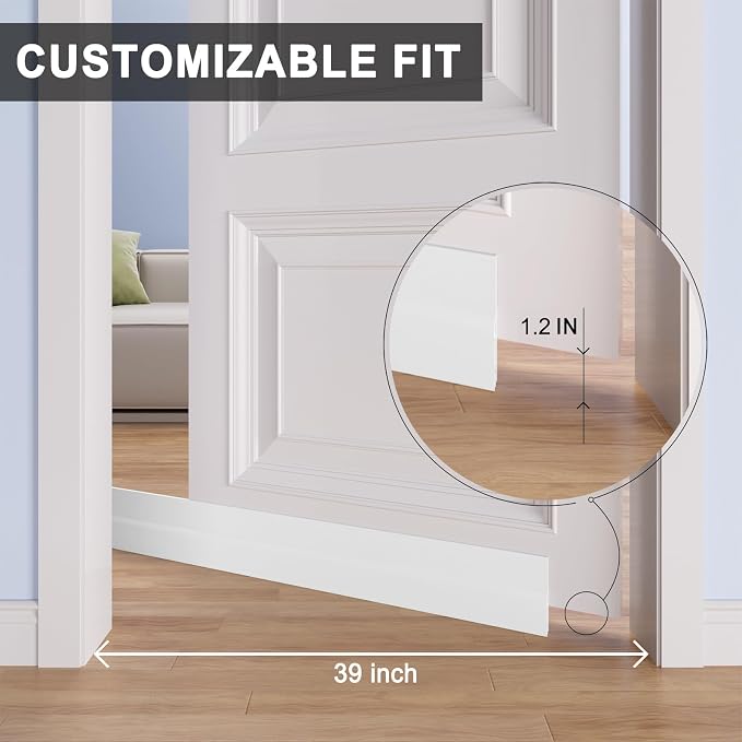 Door Draft Stopper, Door Sweep for Bottom of Door, Weather Stripping Door Seal - Image 8