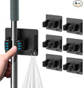 Mop Broom Holder No Drill, Mop Broom Organizer Wall Mounted Heavy Duty by HOMEASY