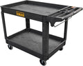 Utility Service Cart, 2-Shelf 500LBS Heavy Duty Plastic Rolling Utility Cart by Unknown
