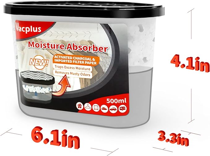 Vacplus Moisture Absorbers 6 Pack, 10.5 Oz Portable Humidity Absorber Boxes - Image 5