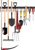 34'' All Metal Garden Tool Organizer Wall Mount Garage Organizers and Storage by TVKB-FB