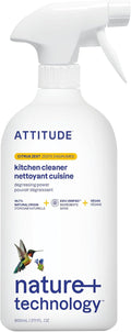 ATTITUDE Kitchen Cleaner Spray, EWG Verified, Powerful Degreaser, Cuts Grease & by ATTITUDE
