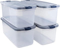 Rubbermaid Roughneck Clear 95 Qt/23.75 Gal Storage Containers, Visible Base by Rubbermaid