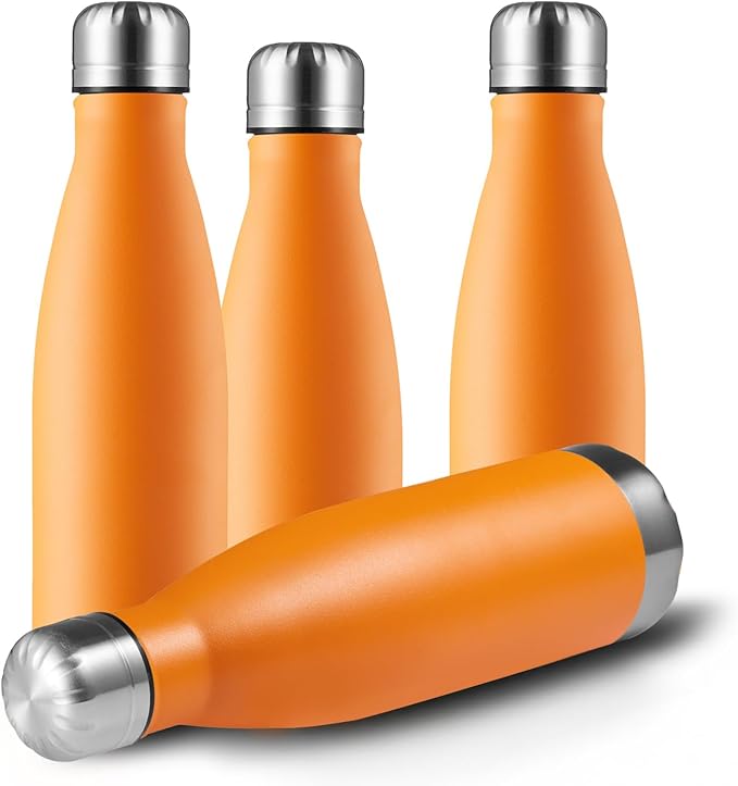 MEWAY 17oz Sport Water Bottle 4 Pack Vacuum Insulated Stainless Steel by MEWAY