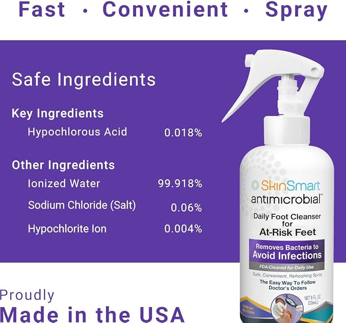 SkinSmart Daily Foot Cleanser for At-Risk Feet, Removes Bacteria to Help Avoid - Image 4