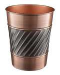 Monarch Abode Metal Wastebasket Trash Can, Handcrafted, Wave Embossed, Bathroom by MonarchAbode