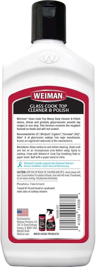 Weiman Heavy Duty Cooktop Polish & Stainless Steel Wipes - Image 3