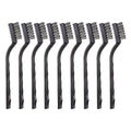 9PCS MINI Wire Brushes, Stainless Steel Brush Set, Curved Handle Scratch by YiwerDer