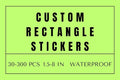 Custom Rectangle Stickers for Business Logo, Custom Rectangle Labels for Candle by YEYABOA