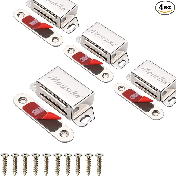 Mousike Cabinet Magnets 30lb Stainless Steel Magnetic Door Catch by Mousike