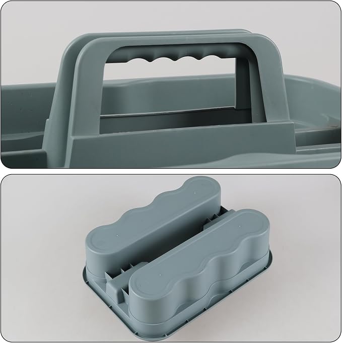 4 Packs Plastic Cleaning Caddy, 2 Compartment Cleaning Tool Caddy - Image 3