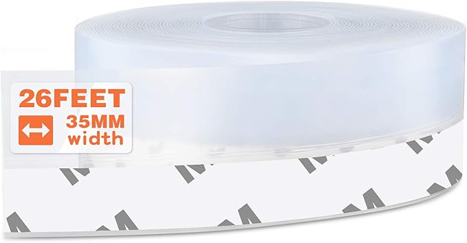 26 Feet Silicone Seal Strip, Transparent, 35MM by MIKOSI