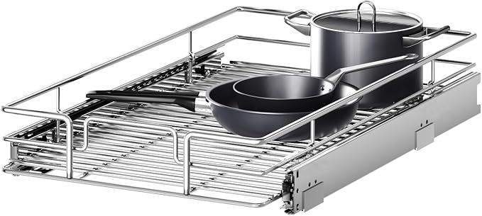 Pull Out Cabinet Organizer 13½" W x 21½" D, Heavy Duty Cabinet Pull Out Shelves by Unknown