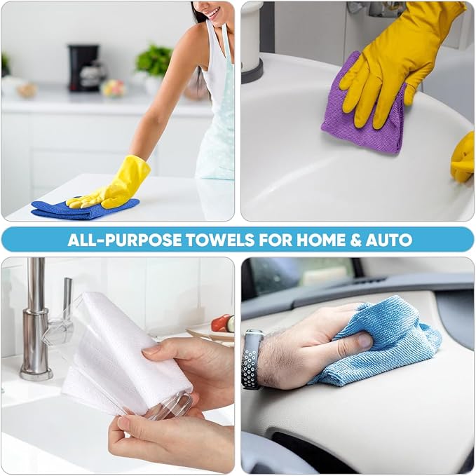 AIDEA Microfiber Cleaning Cloth Roll, Reusable Paper Towels Tear Away Cloth - Image 5