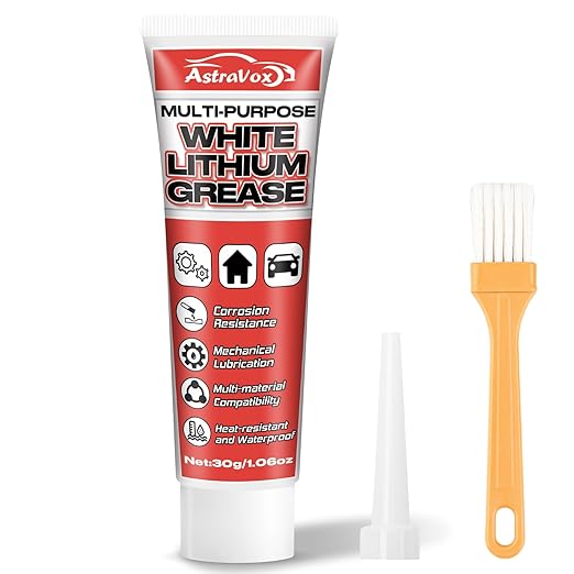 AstraVox White Lithium Grease, and Garage Doors, Industrial, and Household Use by AstraVox