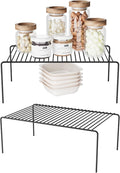 MediumBlack Cabinet Storage Shelf Rack Set of 2, Rustproof Metal Wire Kitchen by DPZM