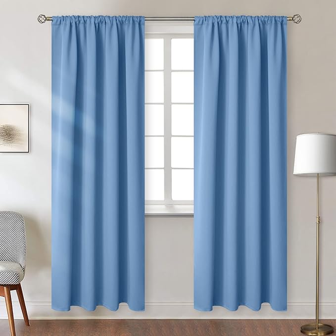 BGment Denim Blue Curtains 84 Inches Length by BGment