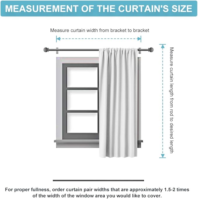 RYB HOME Room Darkening Thermal Insulated Curtains 50% Light Block Curtains - Image 8