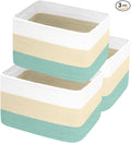 Hopegiver Woven Storage Baskets 15x11x10 Inch, 3 Pack Collapsible Cube Storage by HOPEGIVER