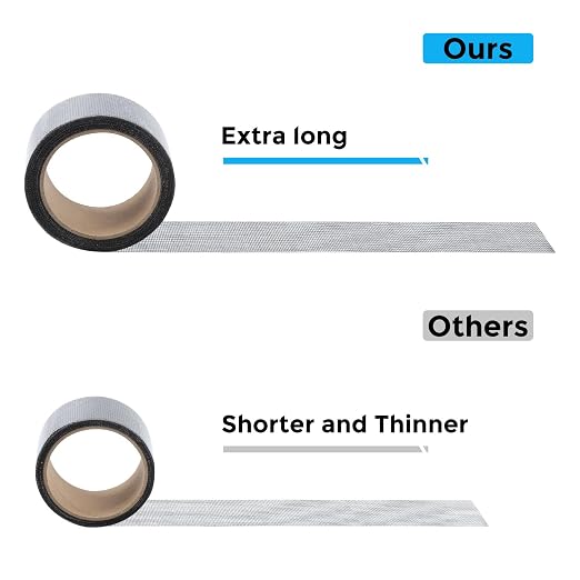 Black Window Screen Repair Tape, 2 in X 30 FT Screen Repair Kit - Image 6