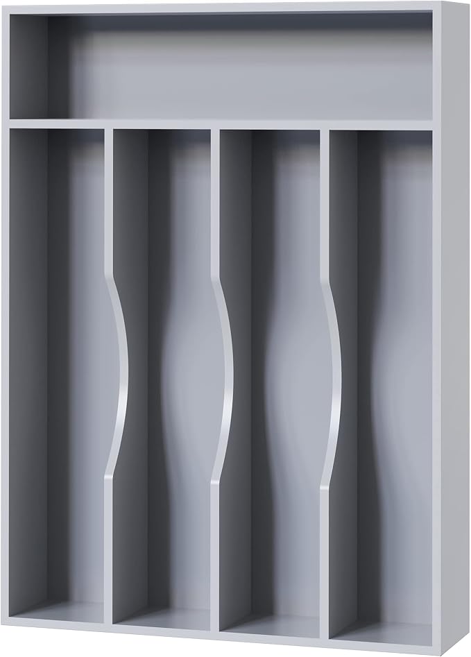 Bellsal Grey Utensil Organizer 10 Inch Silverware Tray by Bellsal