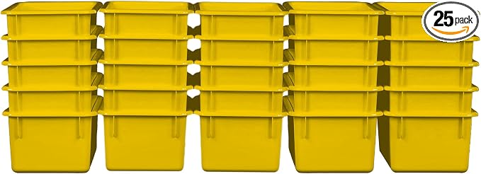Wood Designs Cubby Storage Bin, Heavy Duty Plastic Containers by Unknown