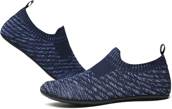 QZKDM Lightweight Slip on Grip Indoor House Slippers Barefoot Non Slip Home - Image 5