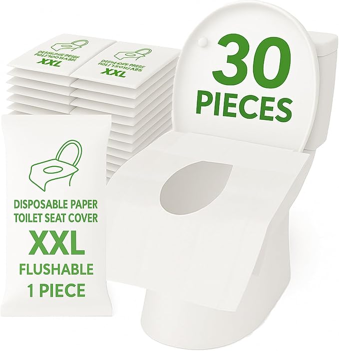 Individually Wrapped XXL Toilet Seat Covers Disposable Flushable by DZHONGD