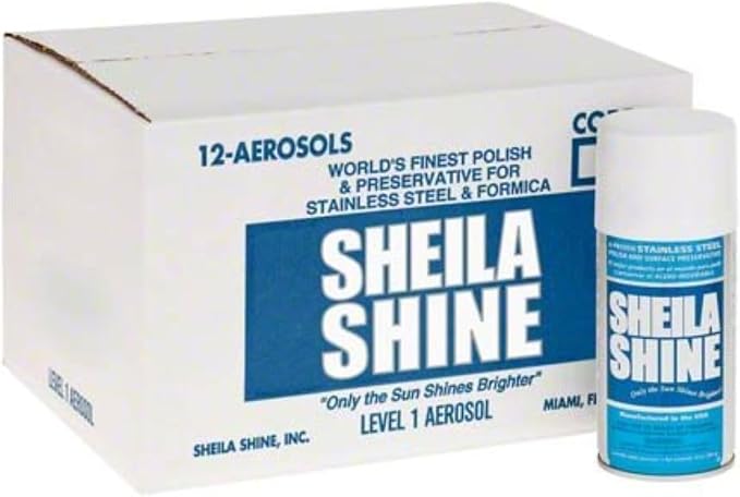 Sheila Shine 12 x 10 Oz. Stainless Steel Cleaner and Polish Aerosol Spray by SheilaShine