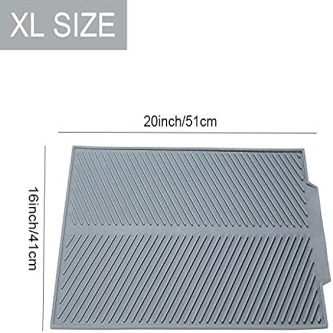 Silicone Dish Draining Mat, Eco Friendly Dish Drying Mat Kitchen Counter - Image 6