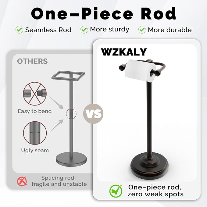 Toilet Paper Holder Stand, Oil Rubbed Bronze Toilet Paper Holder Free Standing - Image 6