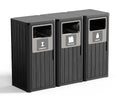 ROJIK 35" Tall Outdoor Trash Can, Weatherproof Resin Garbage Indoor Durable by ROJIK