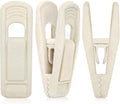 Beige Velvet Hangers, Non-Slip Velvet Clips by TOFIIGREM